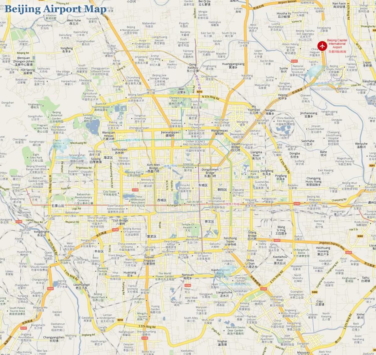 Beijing capital airport hartă