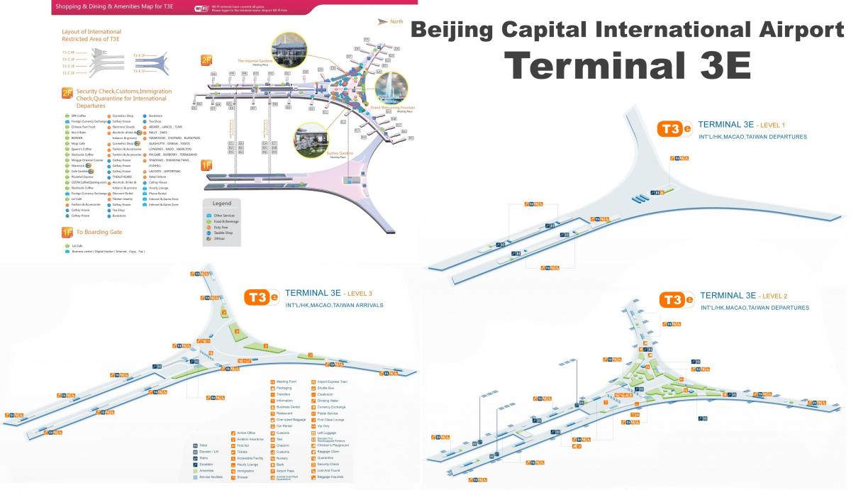 Beijing terminal 3 arată hartă