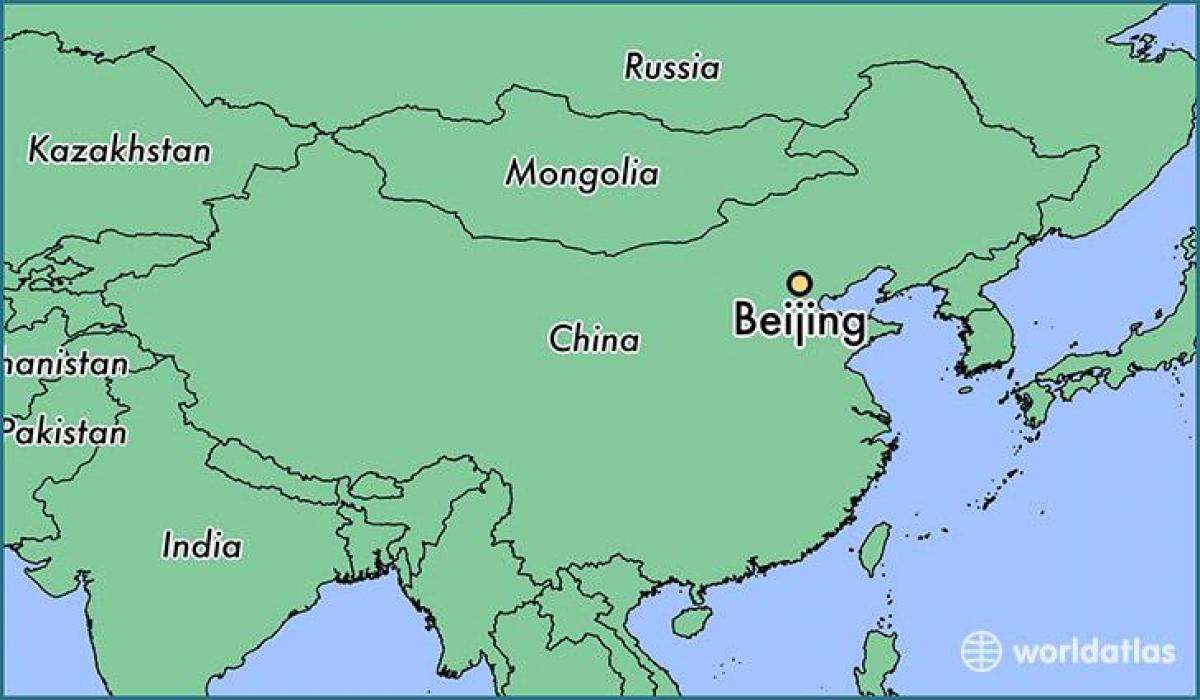 harta de la Beijing locație de pe lume
