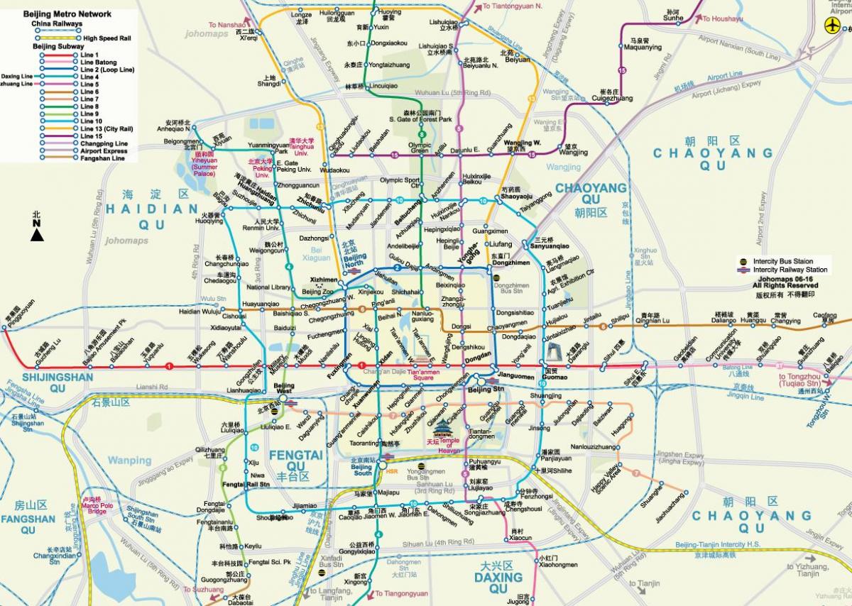 Beijing metrou hartă