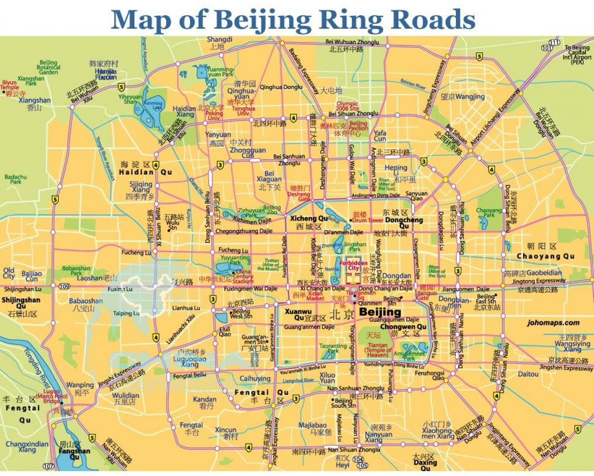 Inel de la Beijing road arată hartă