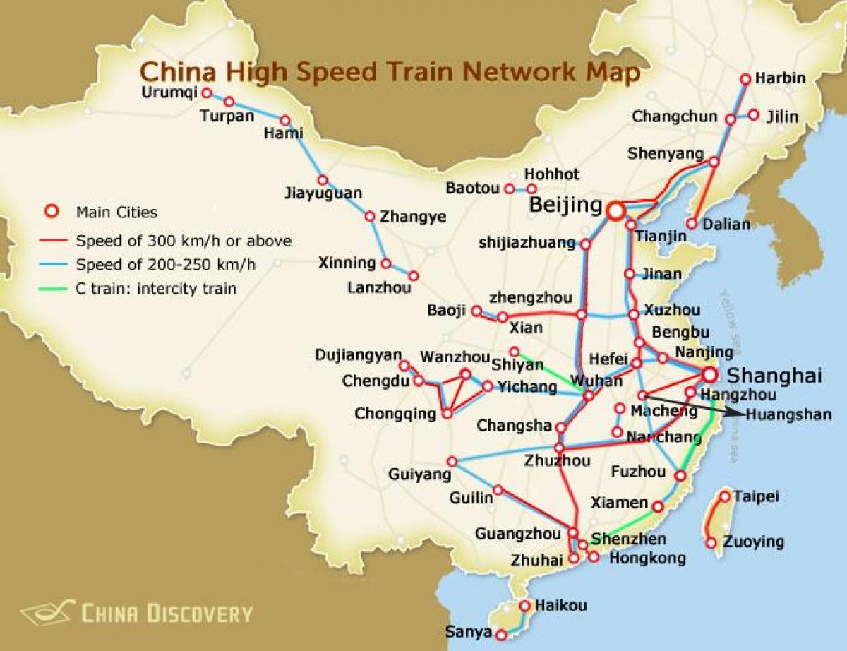 shanghai tren glonț hartă