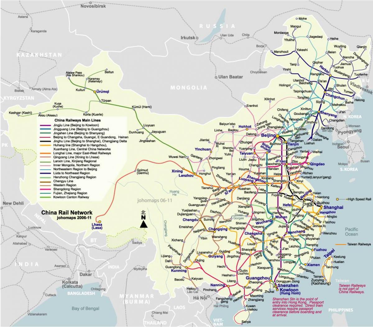 Beijing railway hartă
