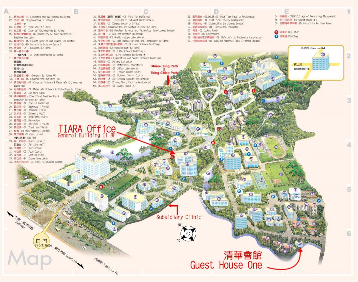 universitatea tsinghua campus hartă