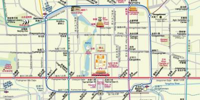 Hartă de metrou din Beijing harta cu obiective turistice