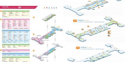 Beijing airport terminal 2 arată hartă