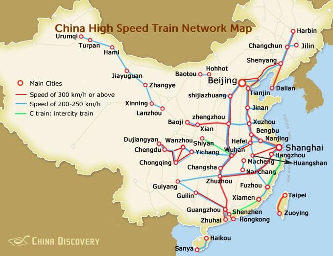 shanghai tren glonț hartă