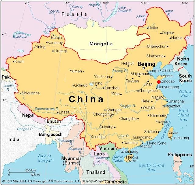 harta de capital din China