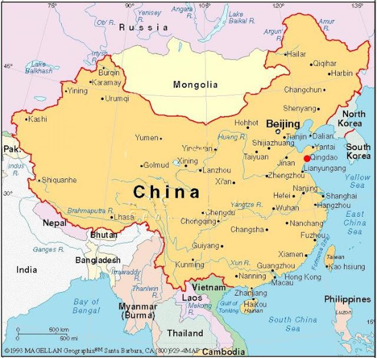harta de capital din China