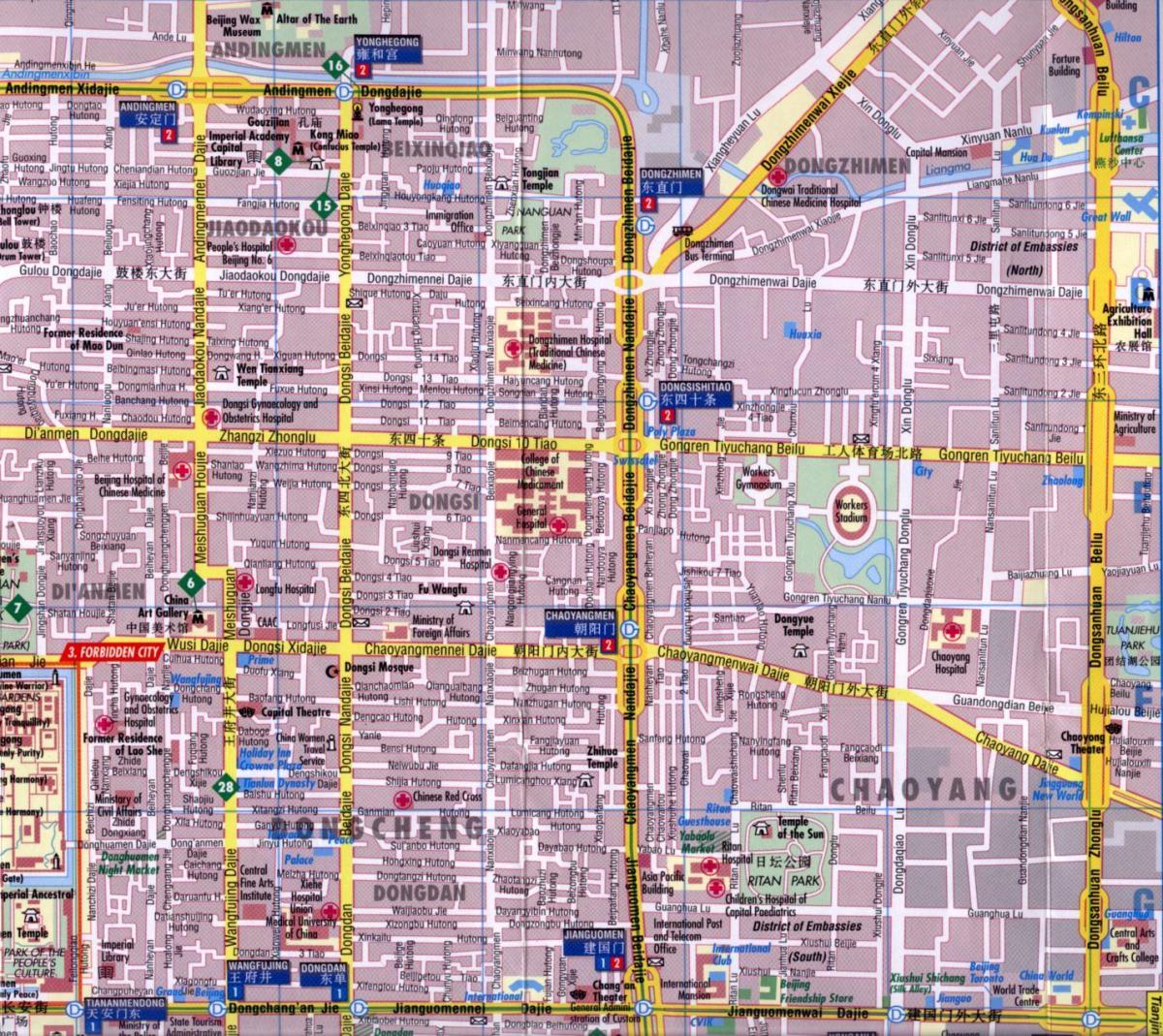 districtul chaoyang, Beijing arată hartă