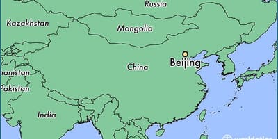 Harta China, Beijing arată