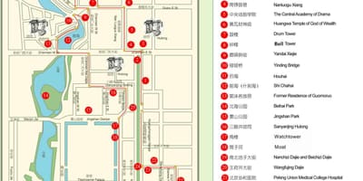 Harta de la Beijing hutong