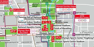 Harta de la Beijing olympic park