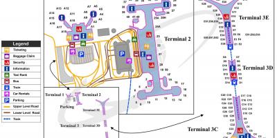 Aeroportul internațional Beijing terminal 3 arată hartă